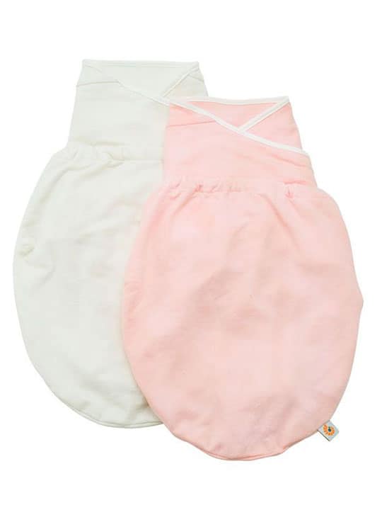Ergobaby Swaddler Pink/Natural S-M, 2 Pack
