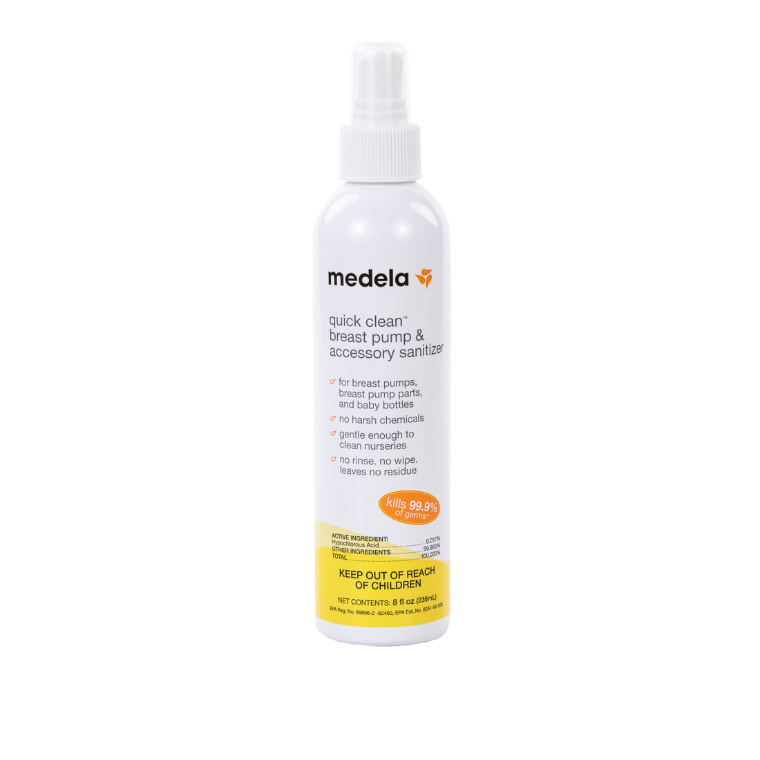 Medela Quick Clean Breast Pump & Accessory Sanitizer, 8 oz