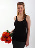 Melinda G Cami Sutra Nursing Camisole in Black, size Fab! Curvy Small