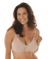 Melinda G Tee-Shirt Underwire Nursing Bra in Nude, Size 34C