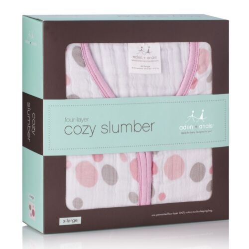 Aden + Anais Cozy Sleeping Bag, Star Light - Pink Spots, Small