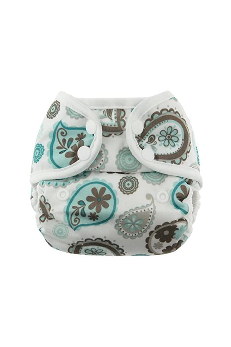 Blueberry Coveralls One Size, Snaps, Paisley