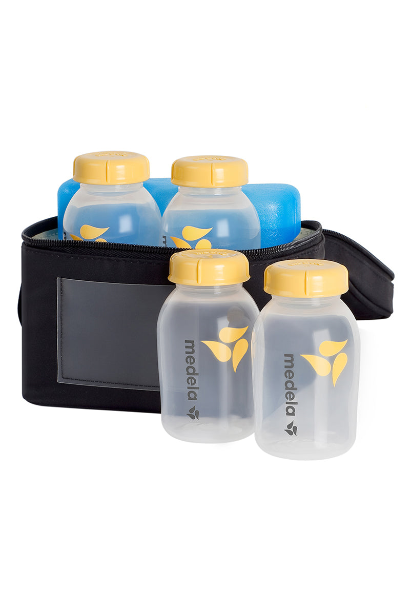 Medela Cooler Tote Bag, Ice Pack & Bottles