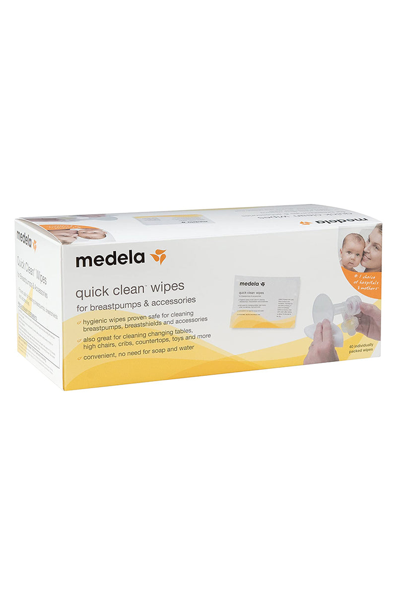 Medela Quick Clean Breastpump & Accessory Wipes 40 Pack Singles