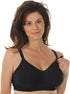 Melinda G Tee-Shirt Softcup Nursing Bra in Black, size Small