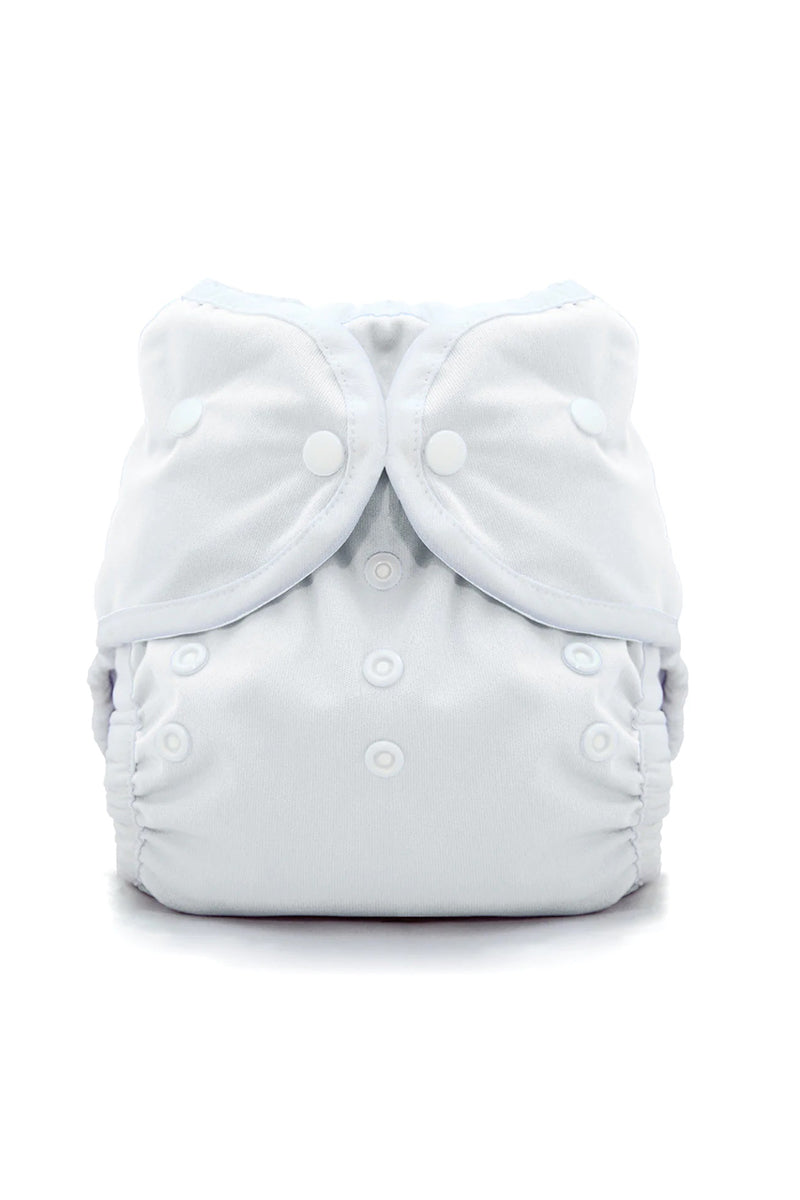 Thirsties Duo Wrap, Snap Closure, White, Size Two