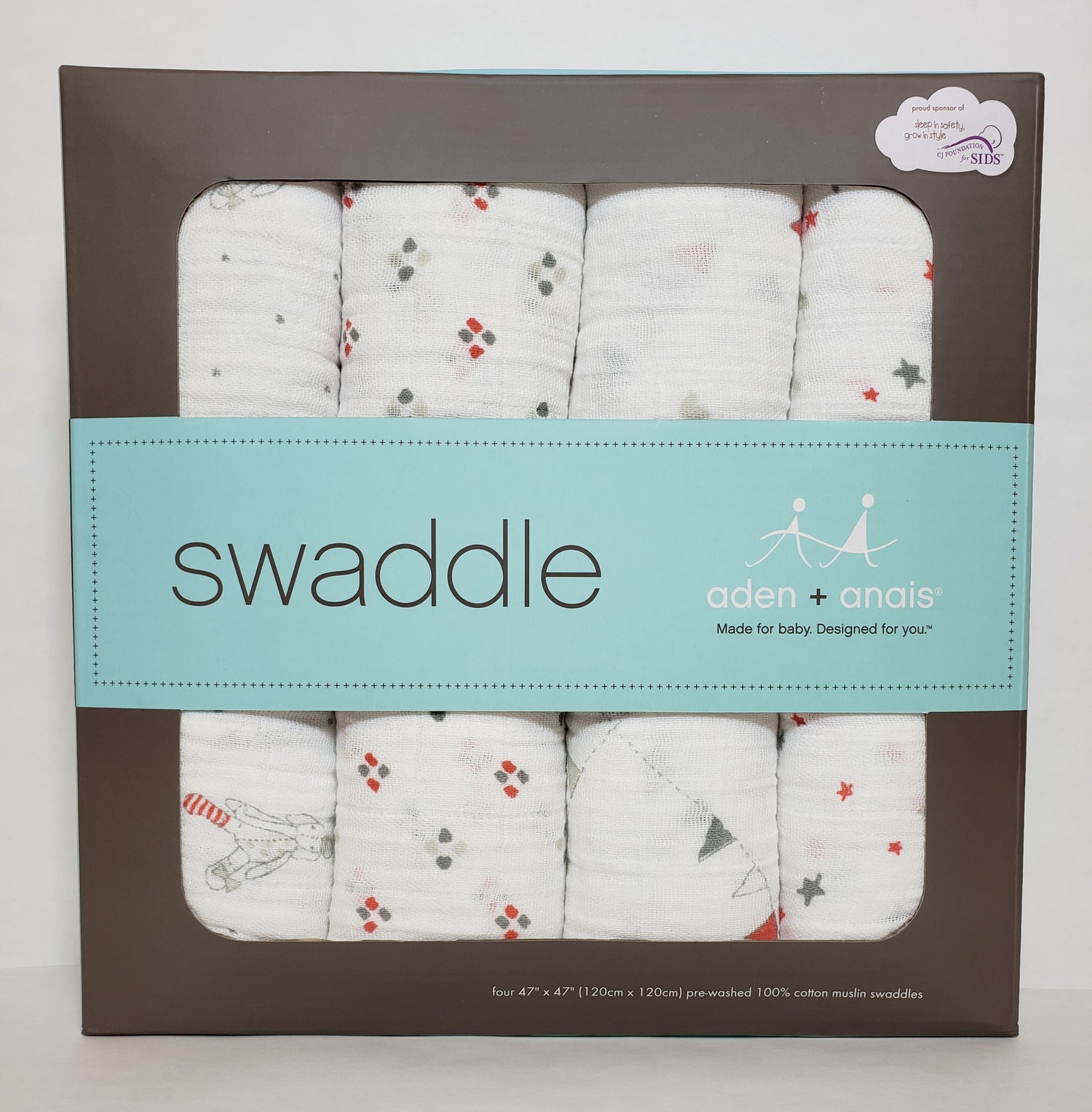Aden + Anais Classic Cotton Swaddling Blankets, Make Believe