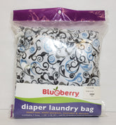Blueberry Diaper Laundry Bag, Swirls
