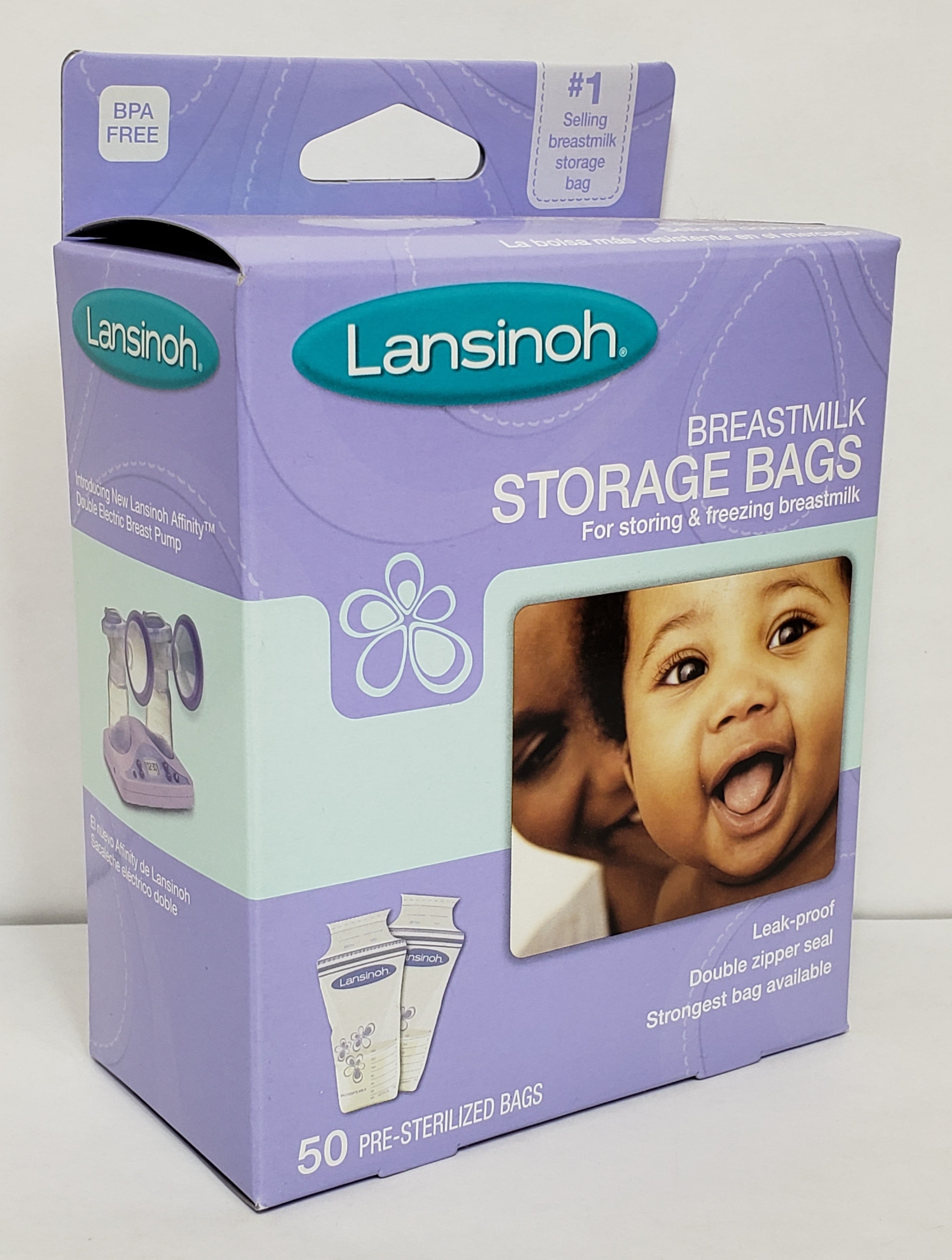 Lansinoh Breastmilk Freezer Storage Bags, 50 Count