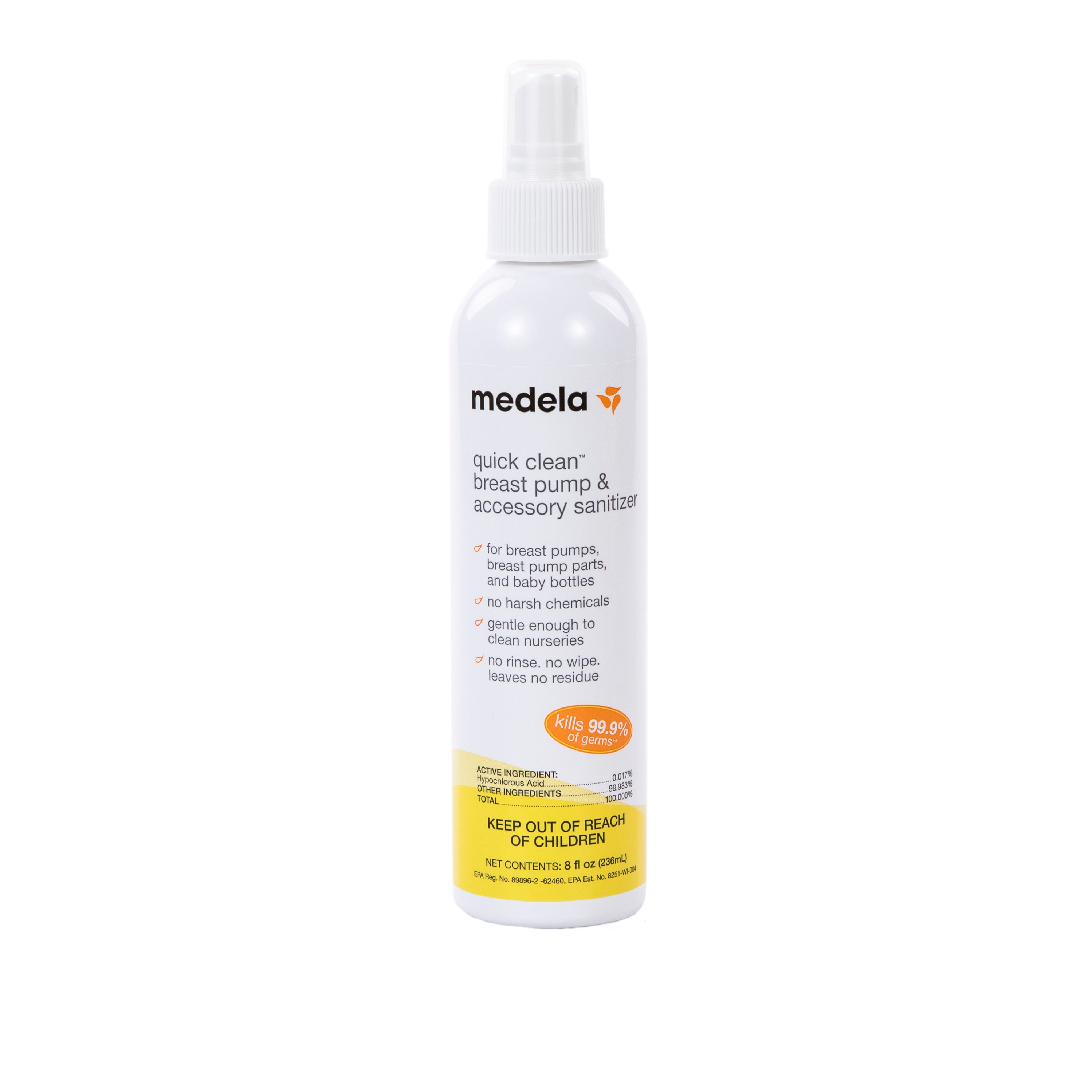 Medela Quick Clean Breast Pump &amp; Accessory Sanitizer, 8 oz