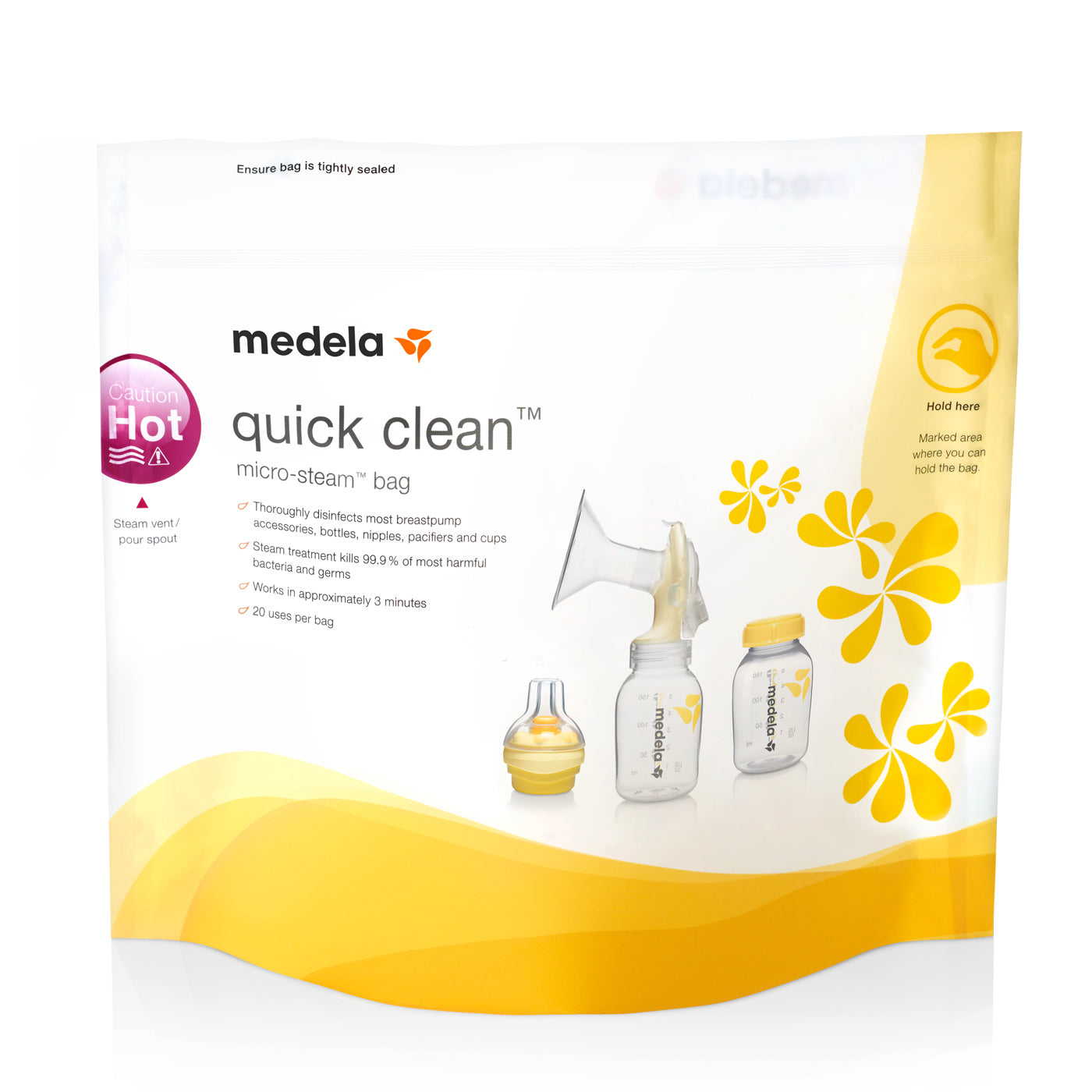 Medela Quick Clean Micro-Steam Bags, 5-Pack