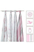 Aden + Anais For The Birds Cotton Muslin Swaddle Blankets, 4-Pack
