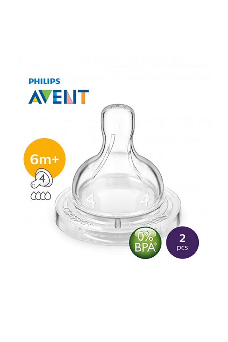 Philips Avent Fast Flow Anti-Colic Nipples, 2-Pack