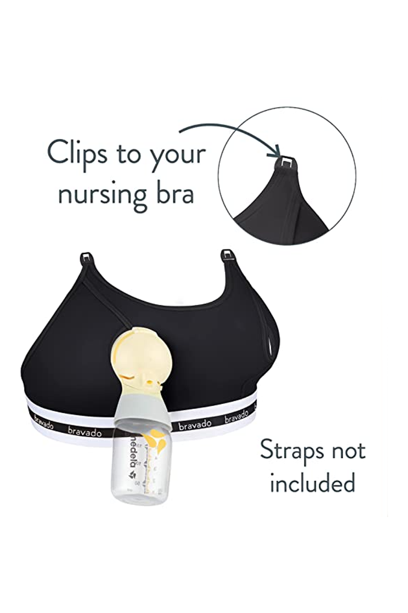 Bravado Clip and Pump Hands Free Nursing Bra Accessory in Black