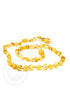 Momma Goose Amber Teething Necklace, Baroque Milky & Lemon