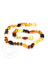 Momma Goose Amber Teething Necklace, Baroque & Olive